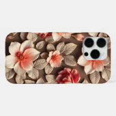 Kleurrijke 3D-bloem iPhone Hoesje (Achterkant horizontaal)