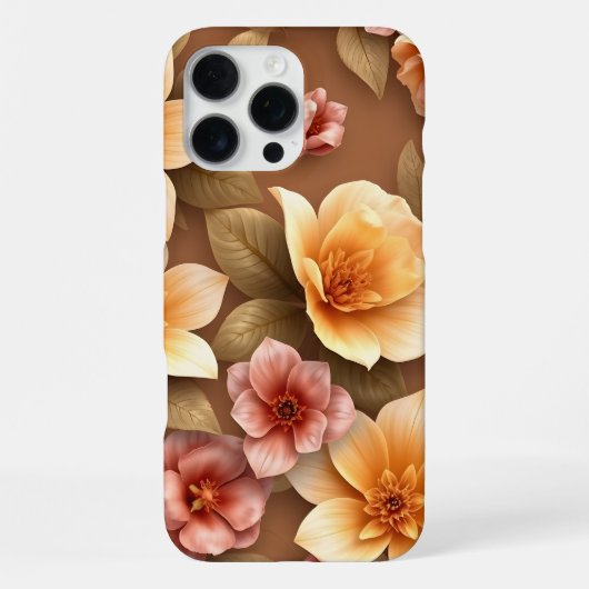 Kleurrijke 3D-bloem iPhone Hoesje (Achterkant)