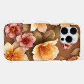 Kleurrijke 3D-bloem iPhone Hoesje (Achterkant horizontaal)