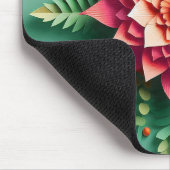 Kleurrijke 3D-bloemen Muismat (Hoek)