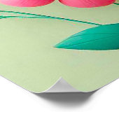 Kleurrijke 3D bloemen Poster (Hoek)