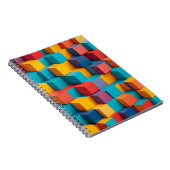 Kleurrijke 3D Cubes geometrisch ontwerp Notitieboek (Rechterzijde)