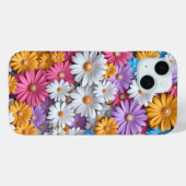 Kleurrijke 3D Daisies Bloemen Telefoon Case (Achterkant (horizontaal))