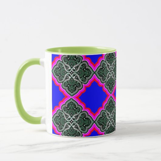 Kleurrijke 3D digitale kunst combo Mok (Links)