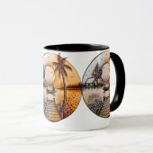 Kleurrijke 3D Digitale Kunst Combo Mok (Voorkant rechts)