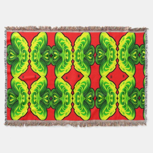 Kleurrijke 3D Digitale Ontwerp Gooi Deken (Voorkant)