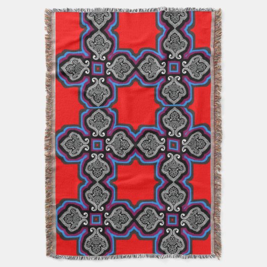 Kleurrijke 3D Digitale Ontwerp Gooi Deken (Voorkant Verticaal)