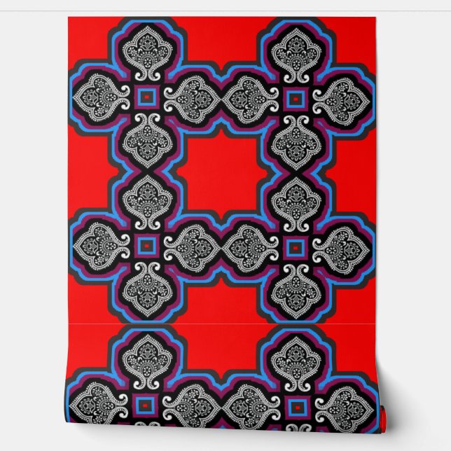 Kleurrijke 3D digitale schil en stick wallpaper –  Behang (Afrollen)