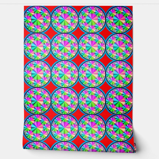 Kleurrijke 3D digitale schil en stick wallpaper –  Behang (Afrollen)