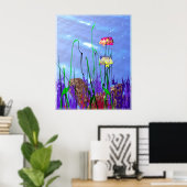 Kleurrijke 3D engelenvissen Poster (Thuiskantoor)