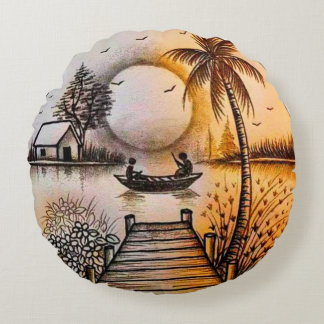 Kleurrijke 3D Kleurrijke Ronde Worp Kussen