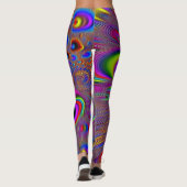 Kleurrijke 3D Rave Leggings (Achterkant)
