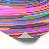 Kleurrijke 3d-spiraaldraai vortex abstracte achter poster (Hoek)