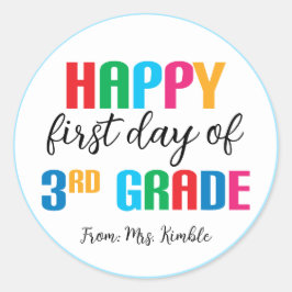 Kleurrijke 3e klas School Sticker