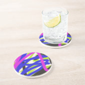 kleurrijke 4834 abstracte kunst zandsteen onderzetter (Zijkant)