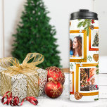 Kleurrijke 4 Fotocollage Crafty Christmas Tree Thermosbeker<br><div class="desc">Omarm de vakantiedrang met onze heerlijke kerstboom Fotocollage Thermal Tumbler - een uitbarsting van kleur en helderheid die de magie van Kerstmis vastlegt! Deze betoverende tuimelaar heeft een unieke collage sjabloon versierd met charmante afbeeldingen versierde kerstboomtakken op een ongerepte witte achtergrond. Het middelpunt van het ontwerp is de sjabloon met...</div>