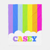 Kleurrijke 5-letternamen regenboogwolk fleece deken (Voorkant)