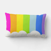 Kleurrijke 5-letternamen regenboogwolk kussen (Achterkant)