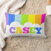 Kleurrijke 5-letternamen regenboogwolk kussen (Deken)