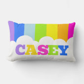 Kleurrijke 5-letternamen regenboogwolk kussen (Voorkant)