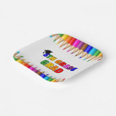 Kleurrijke 5de Graduation Party Papieren Bordje (Gebogen)