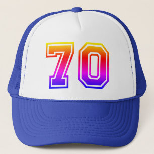 Kleurrijke 70e verjaardag trucker pet