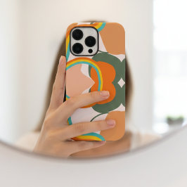 Kleurrijke 70s retro abstracte roze esthetiek Case-Mate iPhone 14 pro max hoesje