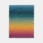 Kleurrijke 70s Retro Stripes Fleece Deken (Voorkant)