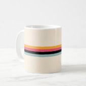 Kleurrijke 70s Retro Stripes Koffiemok (Voorkant links)