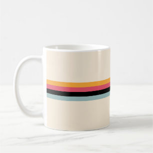 Kleurrijke 70s Retro Stripes Koffiemok