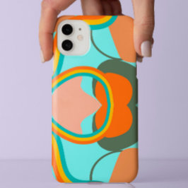 Kleurrijke 70s Retro vintage Abstracte kunst esthe Case-Mate iPhone 14 Pro Max Hoesje