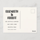  kleurrijke 70's Theme Retro Wedding Save the Briefkaart (Achterkant)