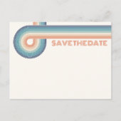  kleurrijke 70's Theme Retro Wedding Save the Briefkaart (Voorkant)