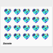 kleurrijke 768 abstracte kunst hart sticker (Vel)