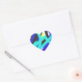 kleurrijke 768 abstracte kunst hart sticker (Envelop)