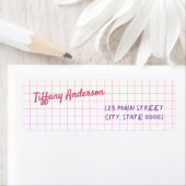 Kleurrijke 80's Adresetiketten Etiket (Insitu)