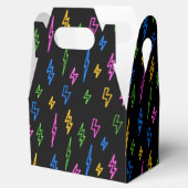 Kleurrijke 80's Retro Neon bliksempatroon Bedankdoosjes (Geopend)