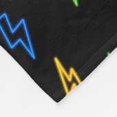 Kleurrijke 80's Retro Neon bliksempatroon Fleece Deken (Hoek)