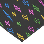 Kleurrijke 80's Retro Neon bliksempatroon Korte Tafelloper (Hoek)