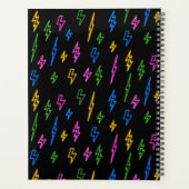 Kleurrijke 80's Retro Neon bliksempatroon Planner (Achterkant)