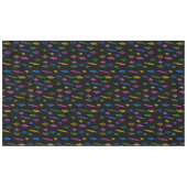 Kleurrijke 80's Retro Neon bliksempatroon Tafelkleed (Voorkant (Horizontaal))