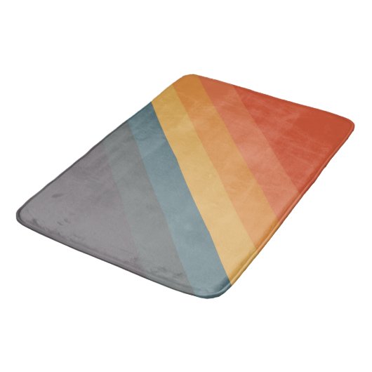 Kleurrijke 80s Retro Stripes Badmat (Gekanteld)