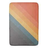 Kleurrijke 80s Retro Stripes Badmat (Voorkant Verticaal)