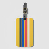 Kleurrijke 80s Retro Stripes Bagagelabel (Voorkant (verticaal))