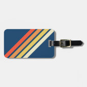 Kleurrijke 80s Retro Stripes Bagagelabel (Voorkant horizontaal)