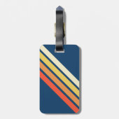 Kleurrijke 80s Retro Stripes Bagagelabel (Achterkant verticaal)