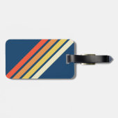 Kleurrijke 80s Retro Stripes Bagagelabel (Achterkant horizontaal)