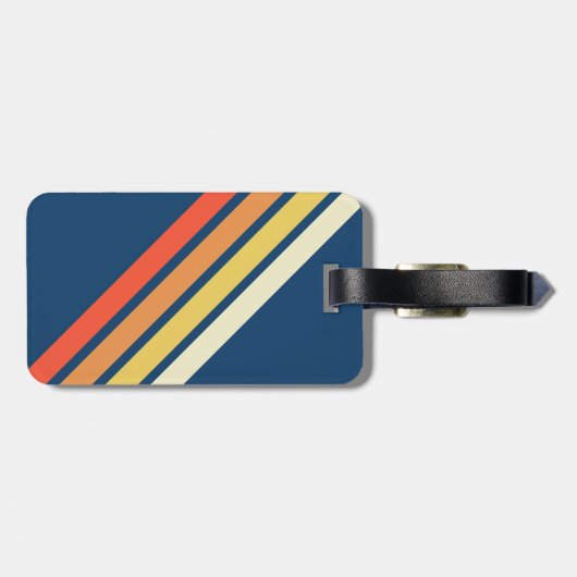 Kleurrijke 80s Retro Stripes Bagagelabel (Achterkant horizontaal)