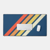 Kleurrijke 80s Retro Stripes Bureaumat (Keyboard & Muis)