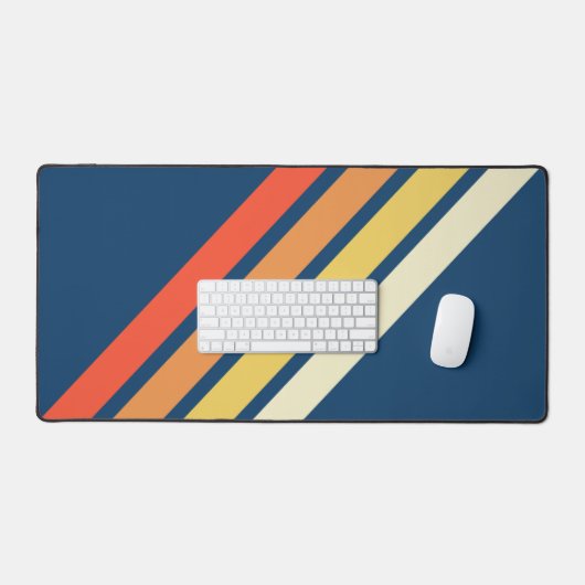 Kleurrijke 80s Retro Stripes Bureaumat (Keyboard & Muis)